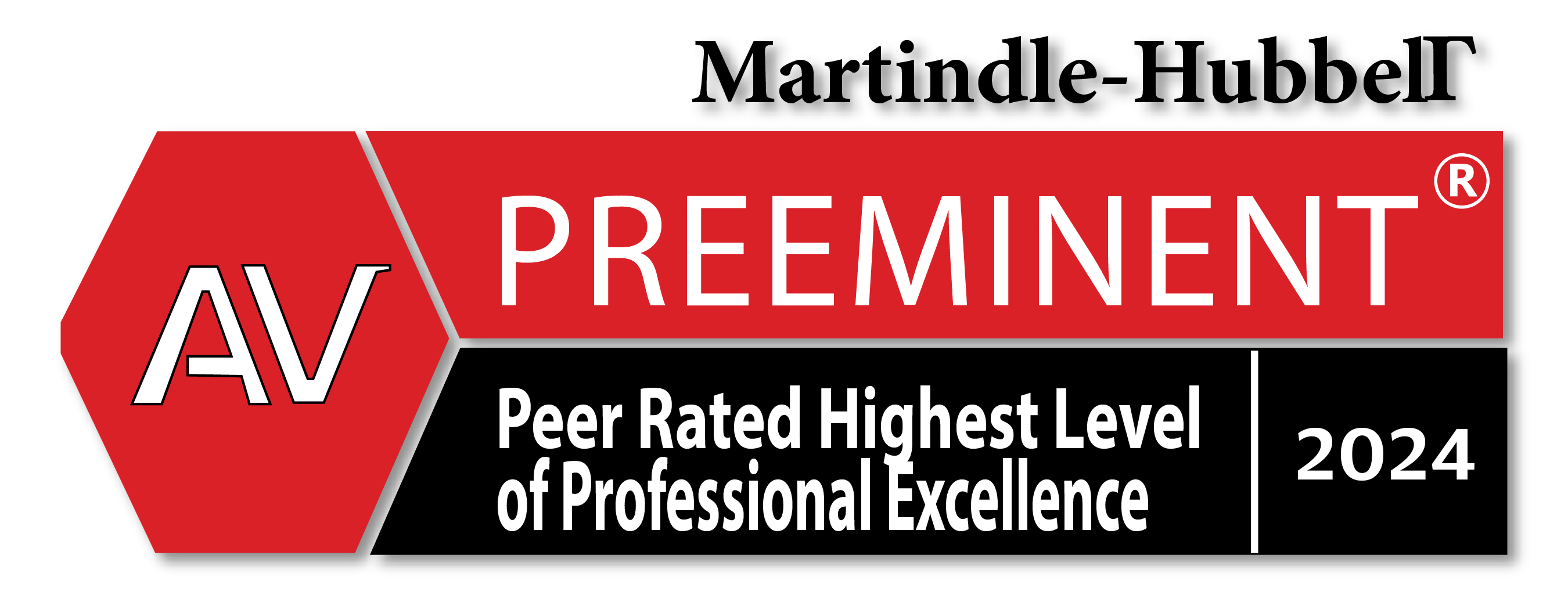 Matindale - Hubbel AV Preeminent Peer Rated for Highest Level of Professional Excellence 2024